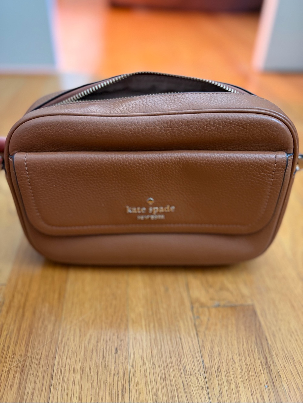 kate spade Brown Pebbled Leather Belt Bag